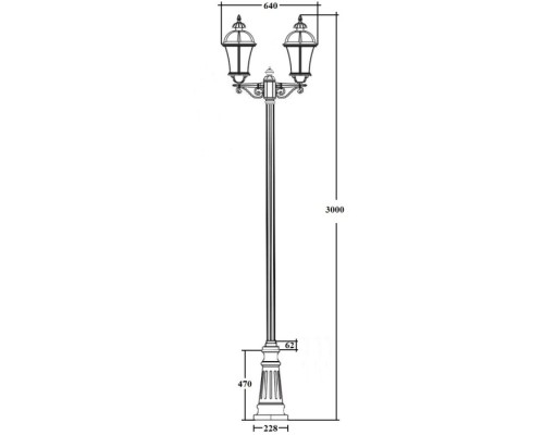 Наземный фонарь ROMA L 95210LA B2 Bl Oasis Light Наземный фонарь ROMA L 95210LA B2 Bl Oasis Light
