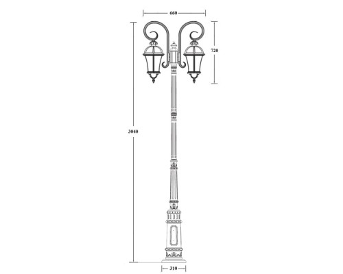 Наземный фонарь ROMA L 95210LA/18/E7 Gb Oasis Light Наземный фонарь ROMA L 95210LA/18/E7 Gb Oasis Light