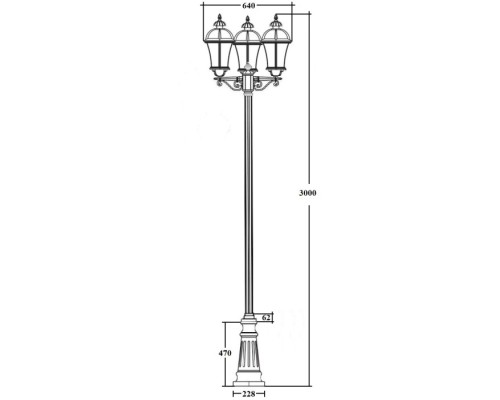 Наземный фонарь ROMA L 95210LB B2 Bl Oasis Light Наземный фонарь ROMA L 95210LB B2 Bl Oasis Light