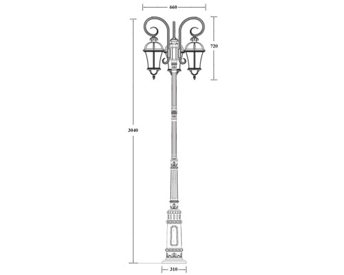 Наземный фонарь ROMA L 95210LB/18/E7 Gb Oasis Light Наземный фонарь ROMA L 95210LB/18/E7 Gb Oasis Light