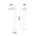 Наземный светильник W11876N3-800 Gr Oasis Light