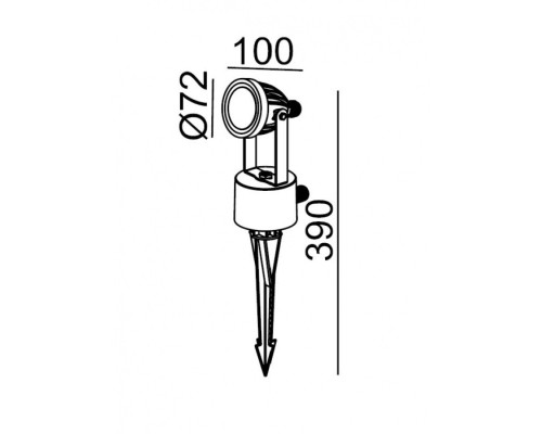 Грунтовый светильник  W12636 Gr Oasis Light