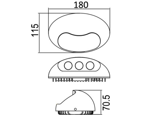 Архитектурная подсветка SIDNEY LED W1860 Gr Oasis Light Архитектурная подсветка SIDNEY LED W1860 Gr Oasis Light