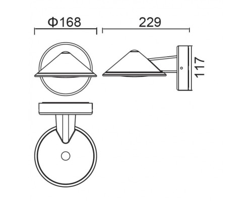 Настенный светильник уличный W1876 Gr Oasis Light Настенный светильник уличный W1876 Gr Oasis Light