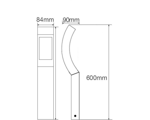 Наземный светильник COBRA ll W2143-600 Gr Oasis Light Наземный светильник COBRA ll W2143-600 Gr Oasis Light