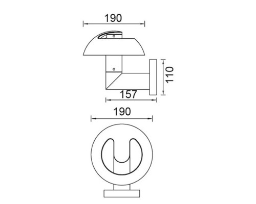 Настенный светильник уличный W2251S GR Oasis Light Настенный светильник уличный W2251S GR Oasis Light