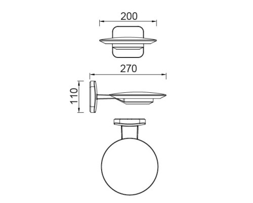 Настенный светильник уличный W2256S Gr Oasis Light Настенный светильник уличный W2256S Gr Oasis Light