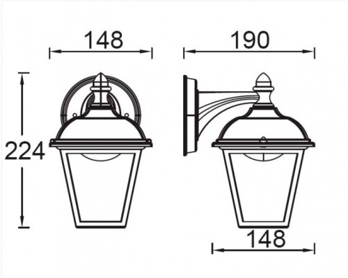 Настенный фонарь уличный W2612S Bl Oasis Light Настенный фонарь уличный W2612S Bl Oasis Light