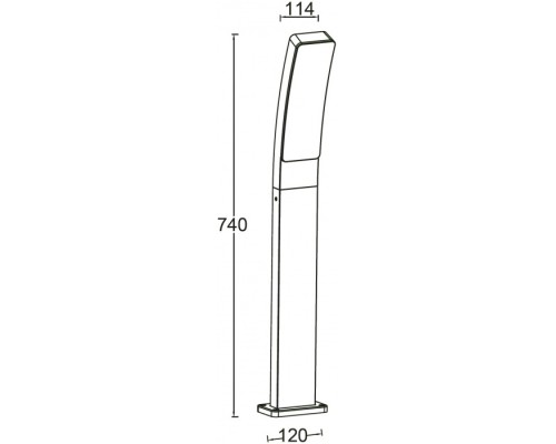 Наземный фонарь BRISBANE LED W2889-740 Gr Oasis Light Наземный фонарь BRISBANE LED W2889-740 Gr Oasis Light