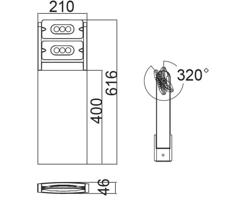 Наземный фонарь LEDSPOT W6146S-2-616 GB Oasis Light Наземный фонарь LEDSPOT W6146S-2-616 GB Oasis Light