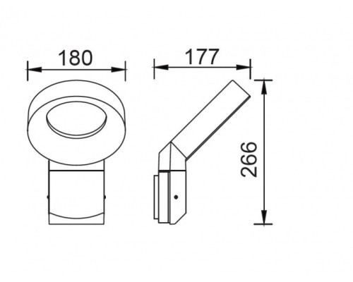 Настенный светильник уличный W6163S Gr Oasis Light Настенный светильник уличный W6163S Gr Oasis Light