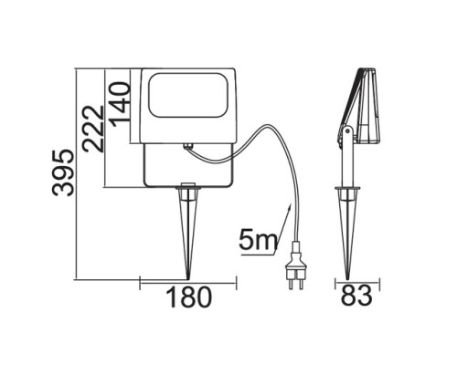 Грунтовый светильник W6170-SP S Oasis Light Грунтовый светильник W6170-SP S Oasis Light