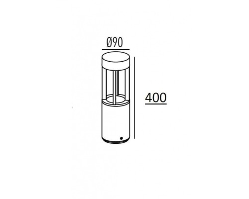 Наземный светильник W61843-400 Gr Oasis Light Наземный светильник W61843-400 Gr Oasis Light