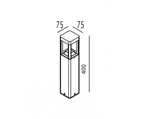 Наземный светильник  W61846-400 Gr Oasis Light