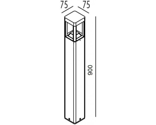 Наземный фонарь BRISBANE LED W61846-900 Bl Oasis Light