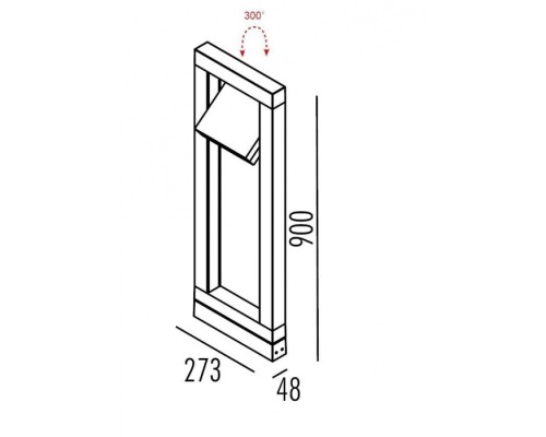 Наземный светильник  W61847-900 Gr Oasis Light