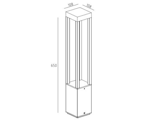 Наземный светильник  W61848-650 Gr Oasis Light