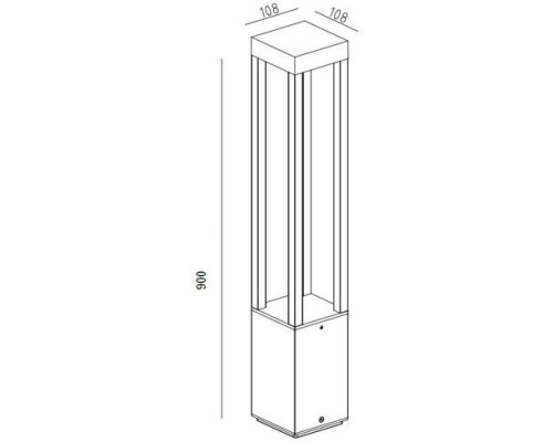 Наземный фонарь BRISBANE LED W61848-900 Bl Oasis Light Наземный фонарь BRISBANE LED W61848-900 Bl Oasis Light