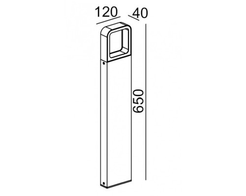 Наземный светильник  W61865-650 Gr Oasis Light