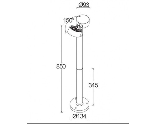Наземный светильник TUBE LED W6261A-850 Gr Oasis Light Наземный светильник TUBE LED W6261A-850 Gr Oasis Light