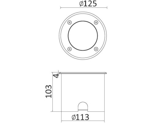 Встраиваемый светильник уличный Встраиваемые светильники c LED W7036A-3K SS Oasis Light