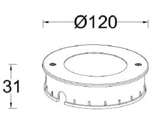 Встраиваемый светильник уличный Встраиваемые светильники c LED W7046-3K SS Oasis Light