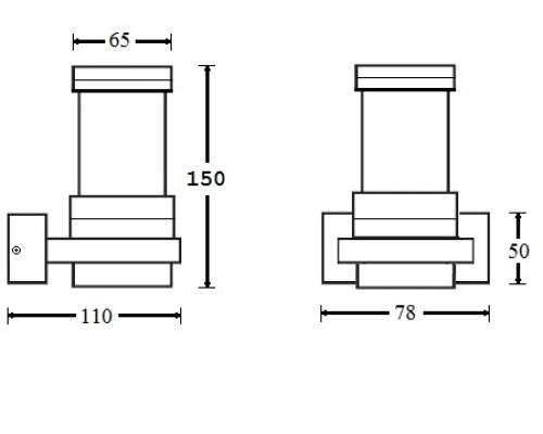 Настенный светильник уличный TUBE LED W78023 V Oasis Light Настенный светильник уличный TUBE LED W78023 V Oasis Light