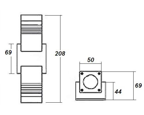 Настенный светильник уличный TUBE LED W78052 Gr Oasis Light Настенный светильник уличный TUBE LED W78052 Gr Oasis Light