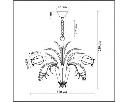 Подвесная люстра Merida 2652/3 Odeon Light Подвесная люстра Merida 2652/3 Odeon Light