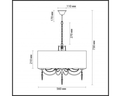 Подвесная люстра Ofelia 3210/5A Odeon Light Подвесная люстра Ofelia 3210/5A Odeon Light