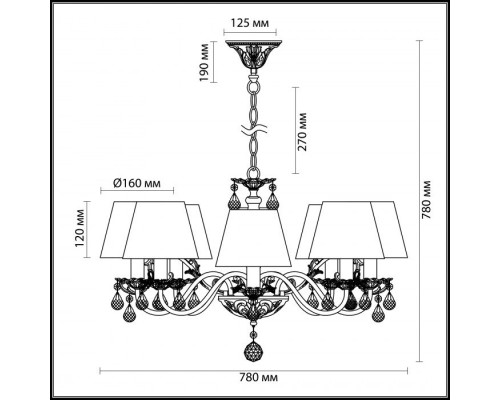 Подвесная люстра Magali 3229/8 Odeon Light Подвесная люстра Magali 3229/8 Odeon Light