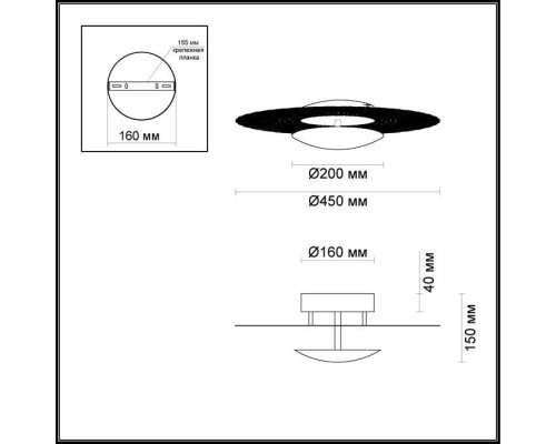 Настенно-потолочный светильник Lunario 3560/24L Odeon Light