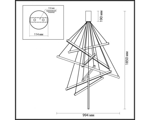 Подвесной светильник Cometa 3860/96B Odeon Light Подвесной светильник Cometa 3860/96B Odeon Light
