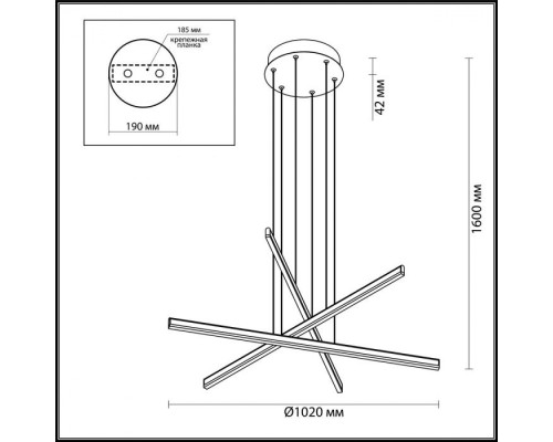 Подвесной светильник Rudy 3890/48L Odeon Light Подвесной светильник Rudy 3890/48L Odeon Light