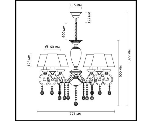 Подвесная люстра Marionetta 3924/6 Odeon Light Подвесная люстра Marionetta 3924/6 Odeon Light