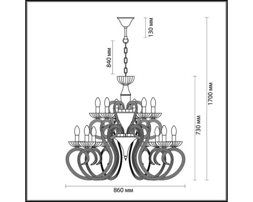 Подвесная люстра Zefiro 3932/15 Odeon Light Подвесная люстра Zefiro 3932/15 Odeon Light