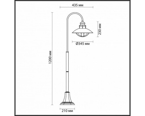Наземный фонарь Dante 4164/1F Odeon Light Наземный фонарь Dante 4164/1F Odeon Light