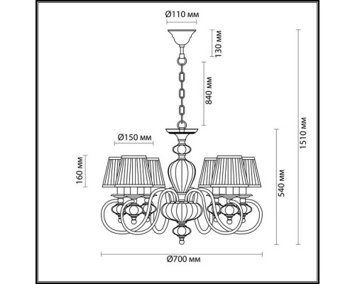 Подвесная люстра Medea 4186/6 Odeon Light Подвесная люстра Medea 4186/6 Odeon Light