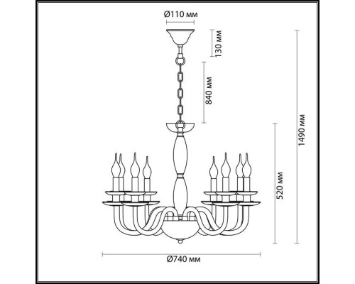 Подвесная люстра Capri 4187/8 Odeon Light Подвесная люстра Capri 4187/8 Odeon Light