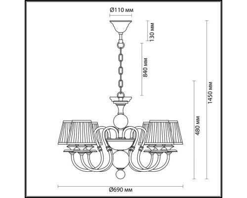 Подвесная люстра Mirella 4191/6 Odeon Light Подвесная люстра Mirella 4191/6 Odeon Light