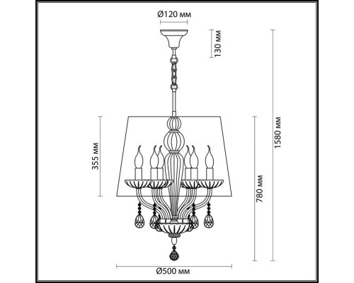 Подвесная люстра Teona 4195/6 Odeon Light