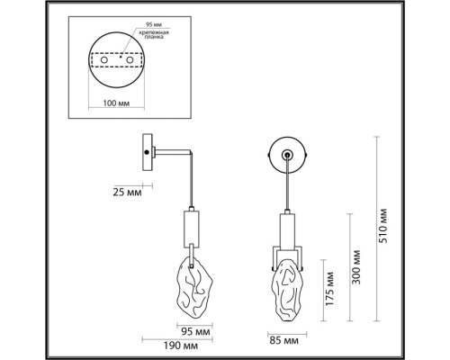 Бра LIA 4372/5WL Odeon Light Бра LIA 4372/5WL Odeon Light