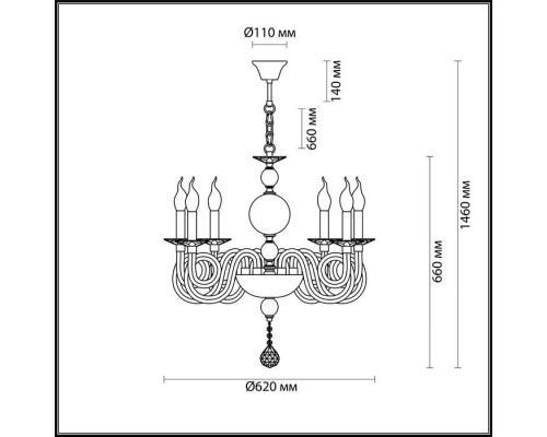 Подвесная люстра Iria 4601/6 Odeon Light Подвесная люстра Iria 4601/6 Odeon Light