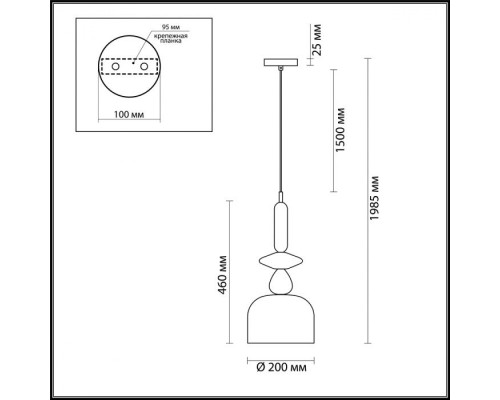 Подвесной светильник Bella 4647/1 Odeon Light Подвесной светильник Bella 4647/1 Odeon Light