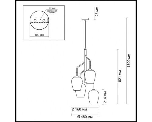Подвесная люстра Palta 4760/4 Odeon Light Подвесная люстра Palta 4760/4 Odeon Light