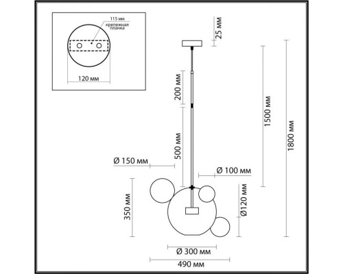 Подвесной светильник Bubbles 4802/12LA Odeon Light Подвесной светильник Bubbles 4802/12LA Odeon Light