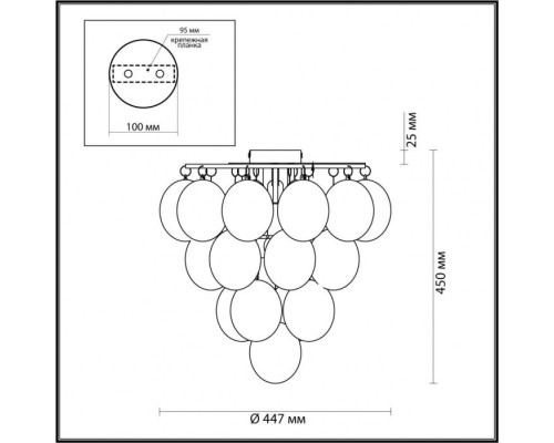 Потолочная люстра Grape 4812/6C Odeon Light Потолочная люстра Grape 4812/6C Odeon Light