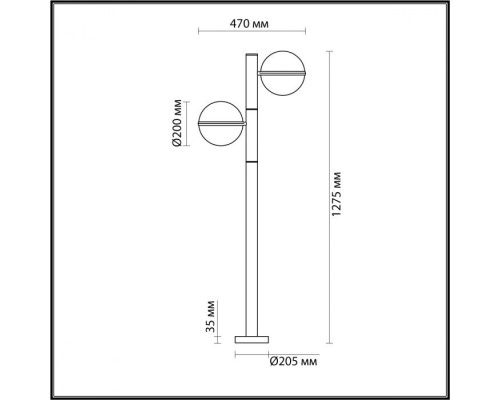 Наземный фонарь Lomeo 4832/2F Odeon Light Наземный фонарь Lomeo 4832/2F Odeon Light