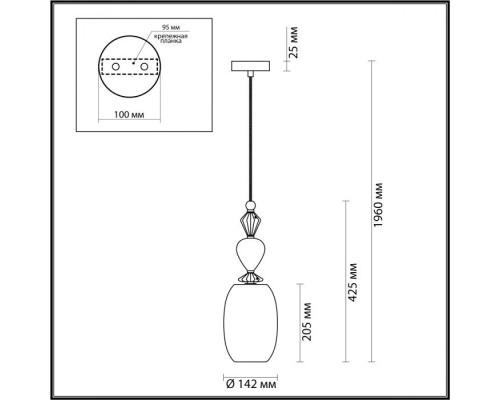 Подвесной светильник Bizet 4855/1B Odeon Light Подвесной светильник Bizet 4855/1B Odeon Light