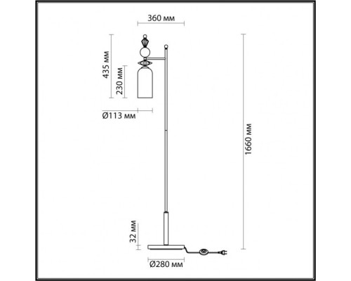 Торшер Bizet 4893/1F Odeon Light Торшер Bizet 4893/1F Odeon Light